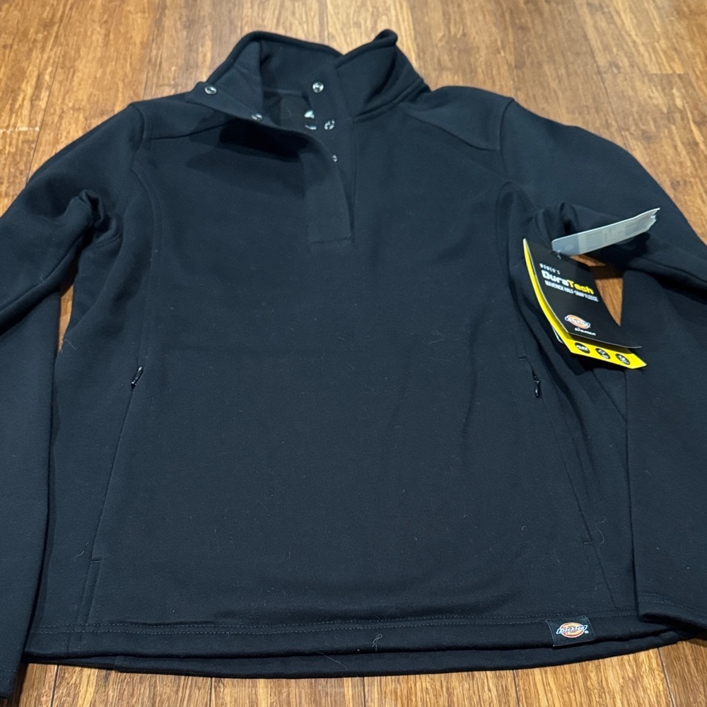 NWT Dickies Black Half-Snap DuraTech Maverick Pullover Fleece Women M - Picture 5 of 9